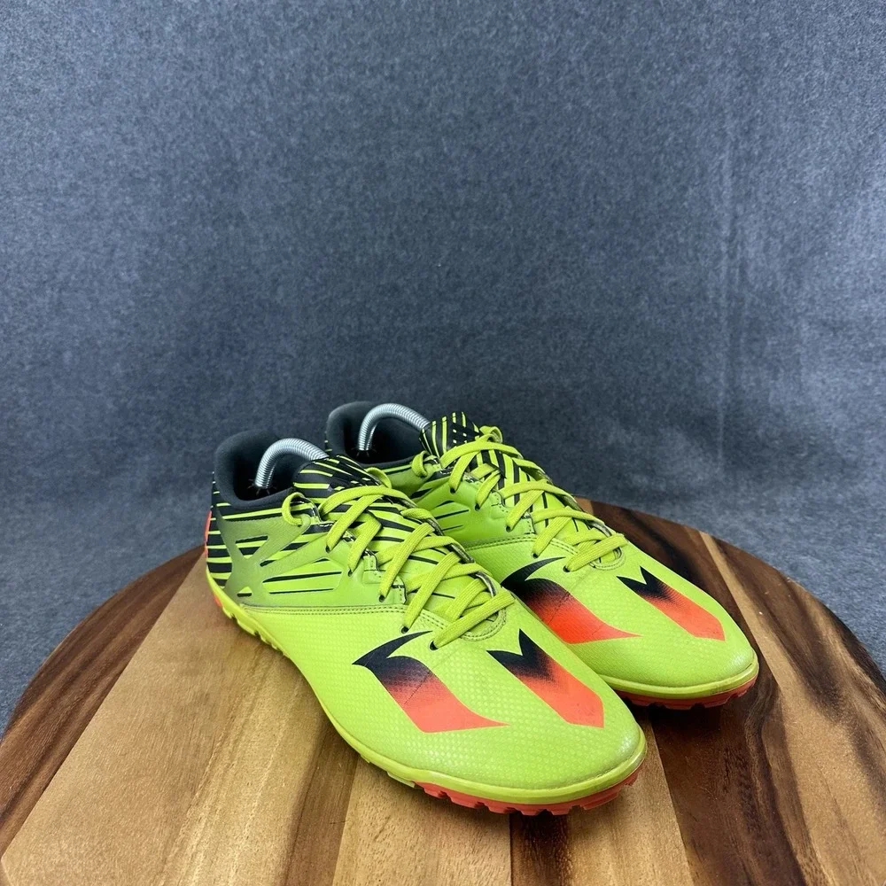 Men's Adidas Messi 15.3 Turf Solar Slime Soccer Shoes S74696 Size 12